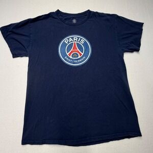 Paris Saint-Germain PSG Navy Blue Graphic Soccer T-Shirt Mens Large